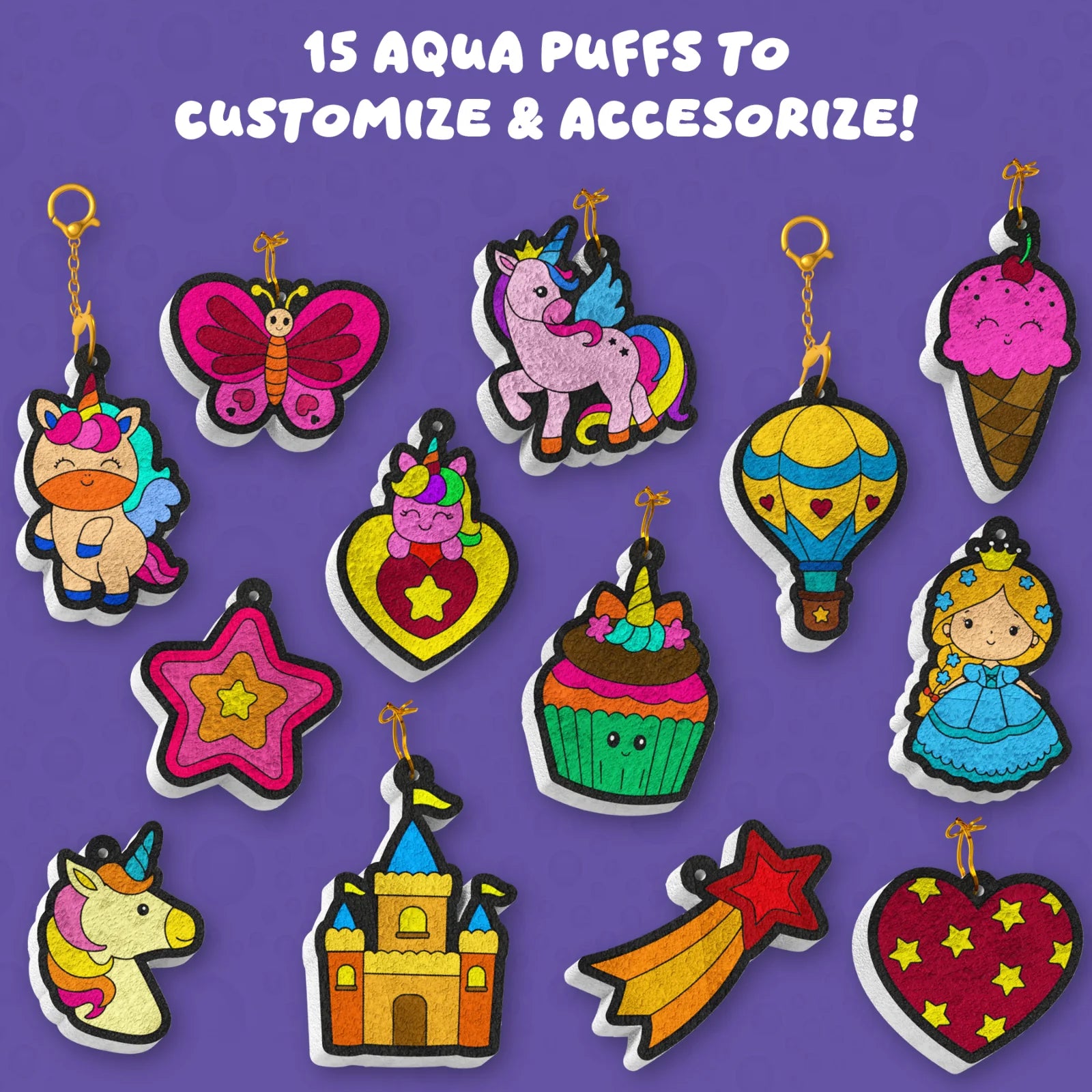 Skillmatics Aqua Puffs Princesses Unicorns kit 3D 4+ anni
