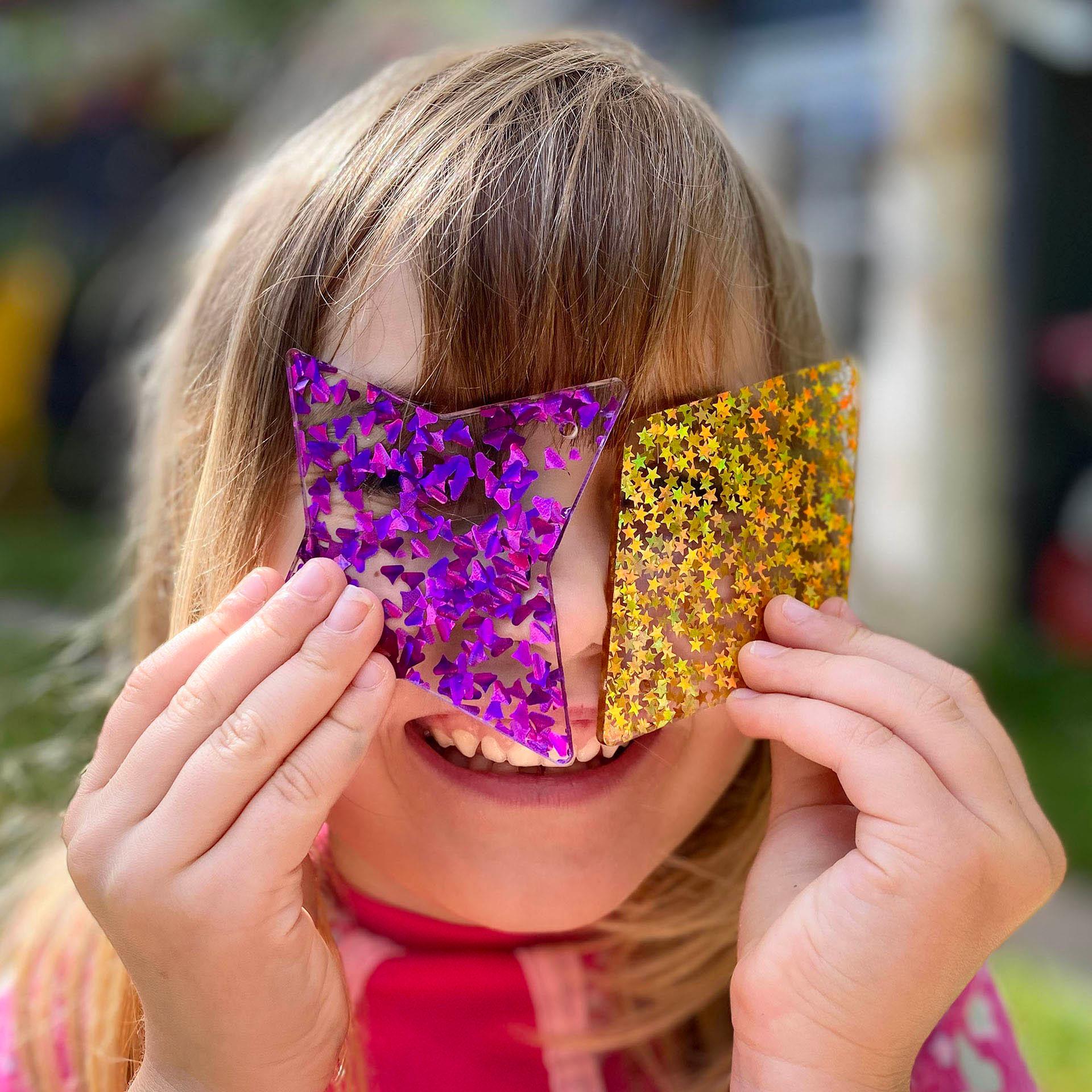 Tickit Rainbow Glitter Shapes forme 21 pezzi glitter colori