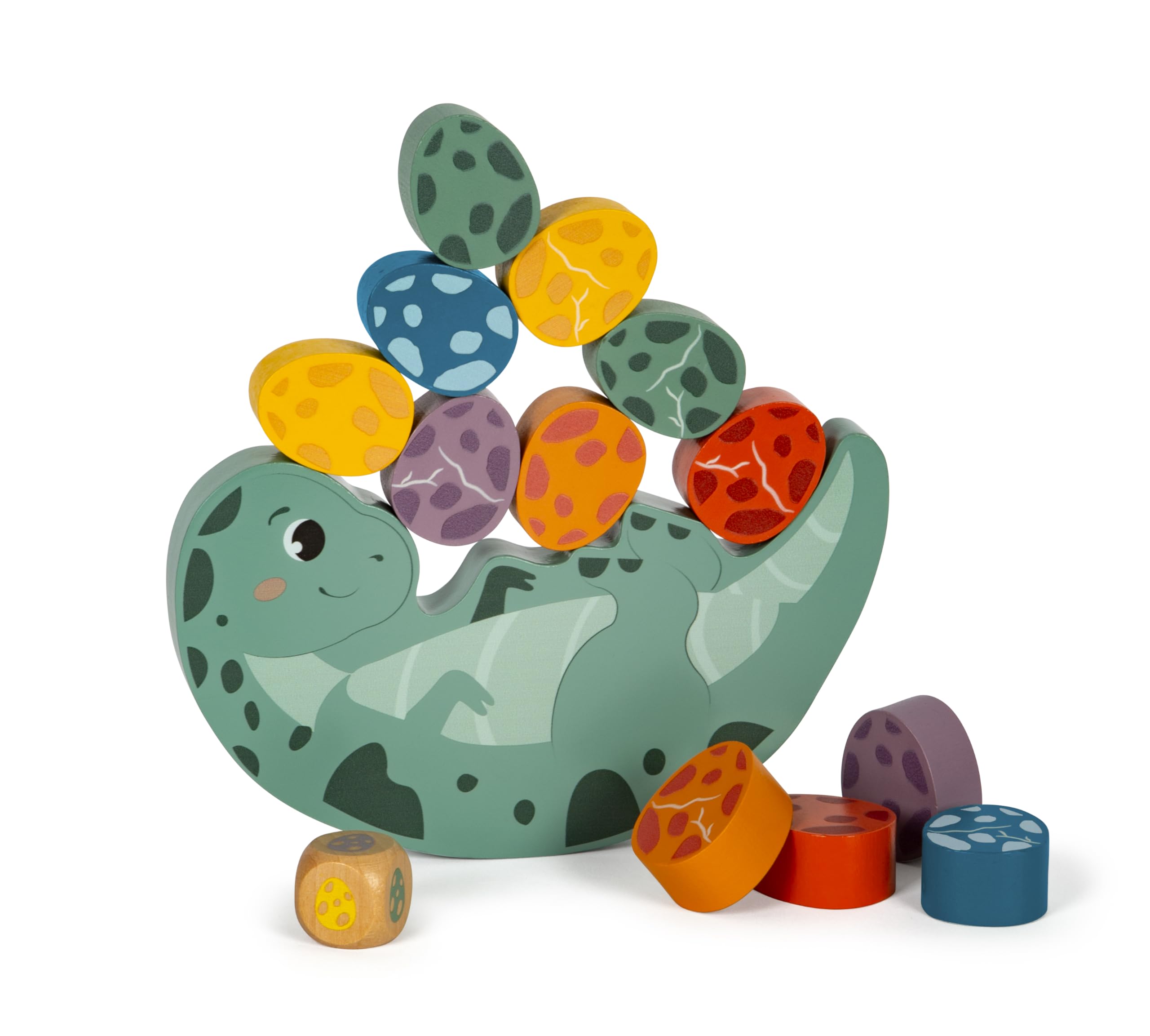 smallfoot Dino gioco di equilibrio legno 12 uova