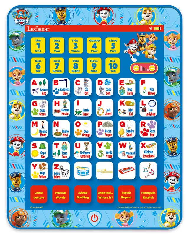 Lexibook Paw Patrol JCPAD002 tablet educativo bilingue blu