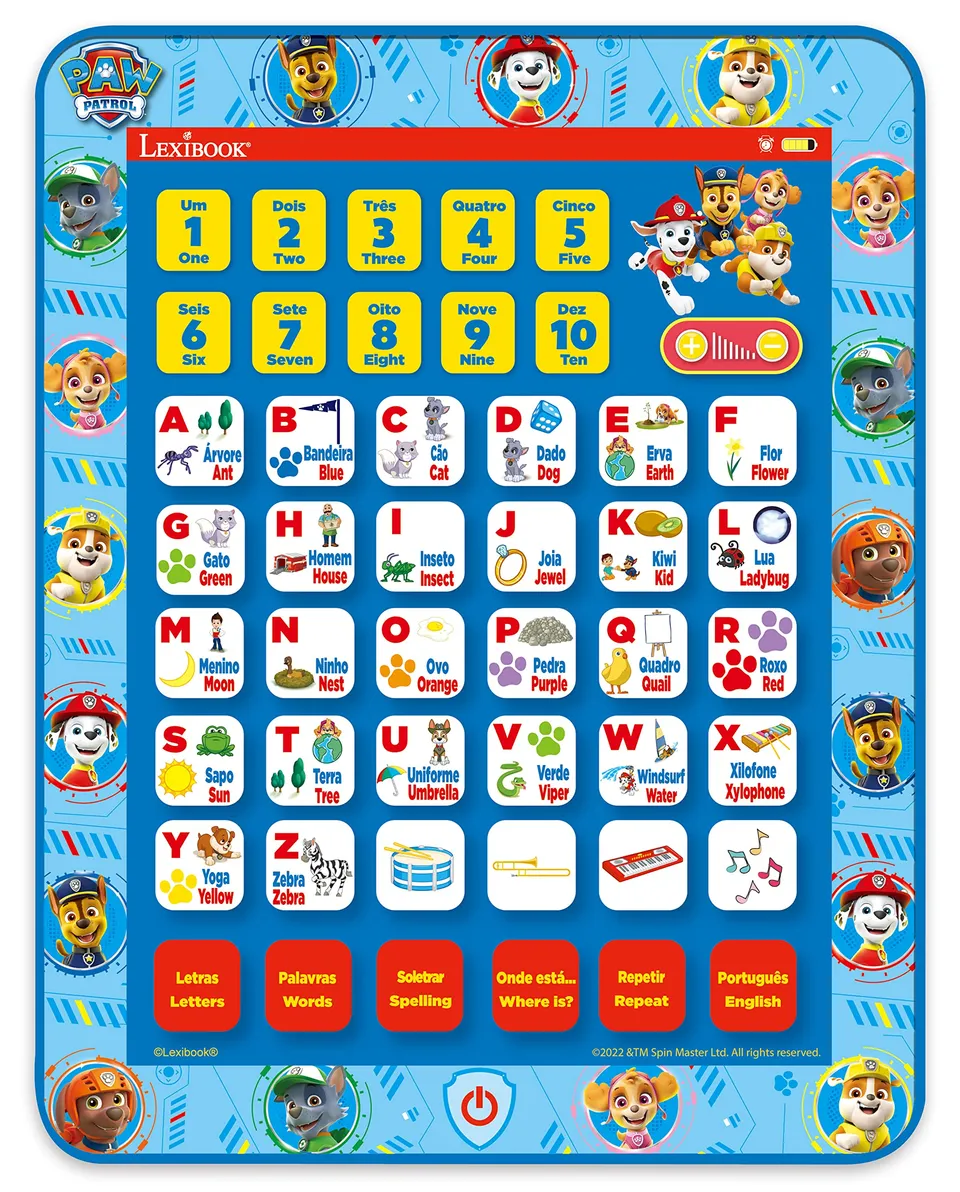 Lexibook Paw Patrol JCPAD002 tablet educativo bilingue blu