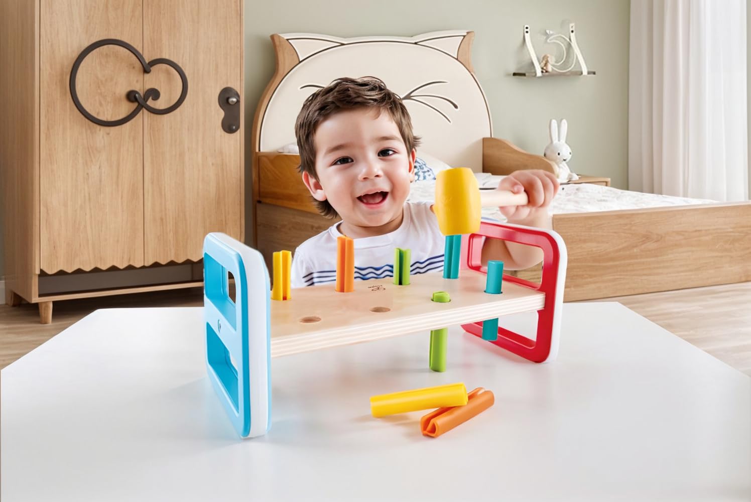 Hape Batti Batti Arcobaleno banco martello legno