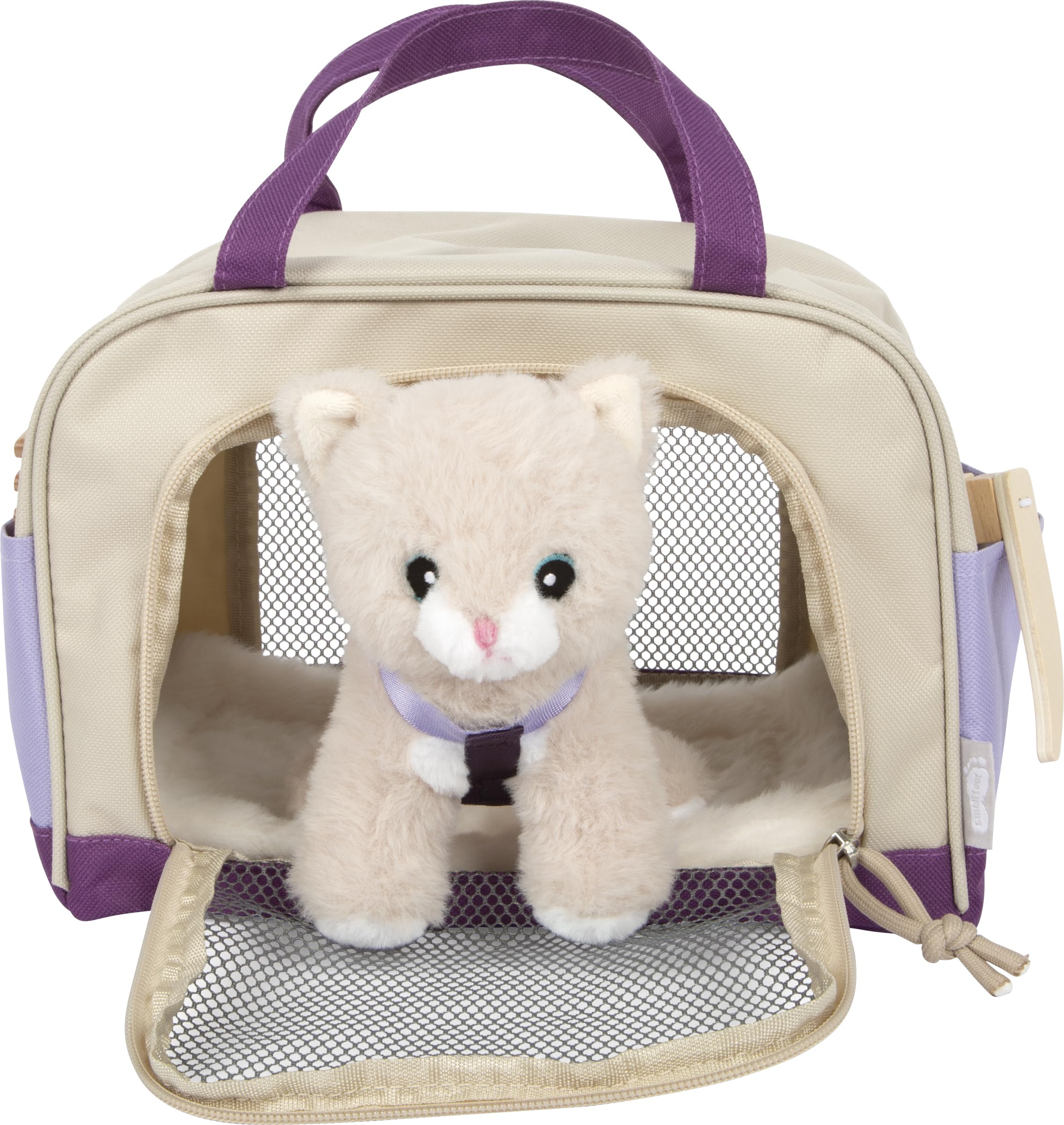 smallfoot Gatto Lilla set cura peluche borsa