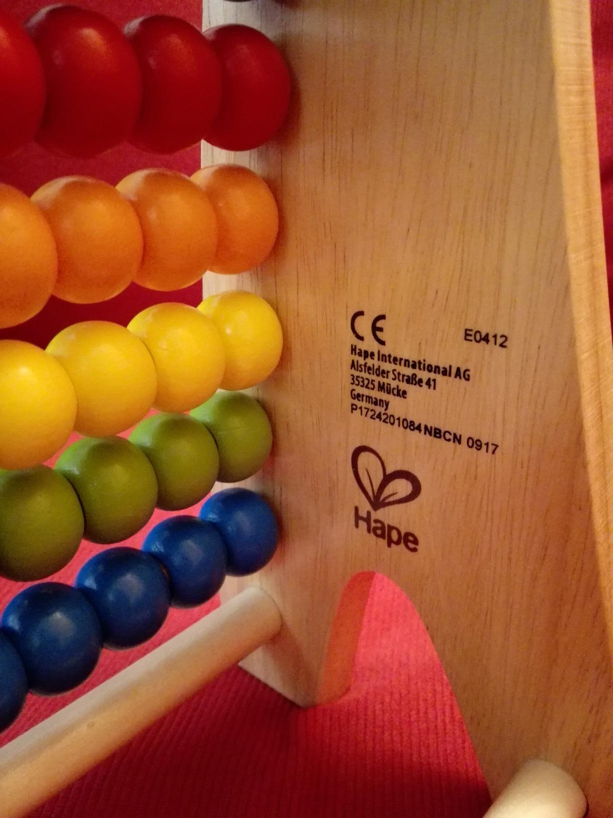 Hape E0412 Abaco Palline Arcobaleno Gioco Legno
