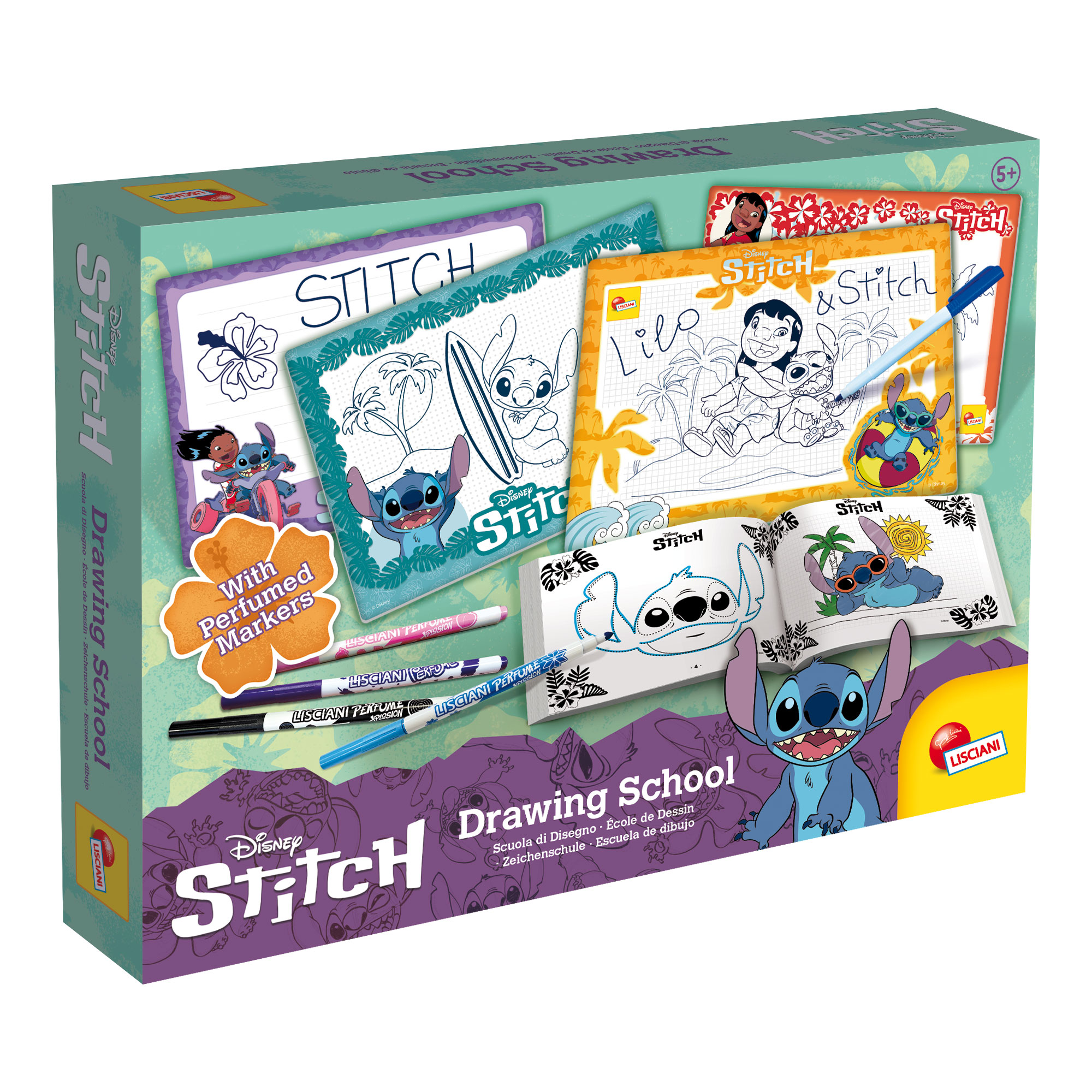 Lisciani Stitch Drawing School kit disegno pennarelli profumati