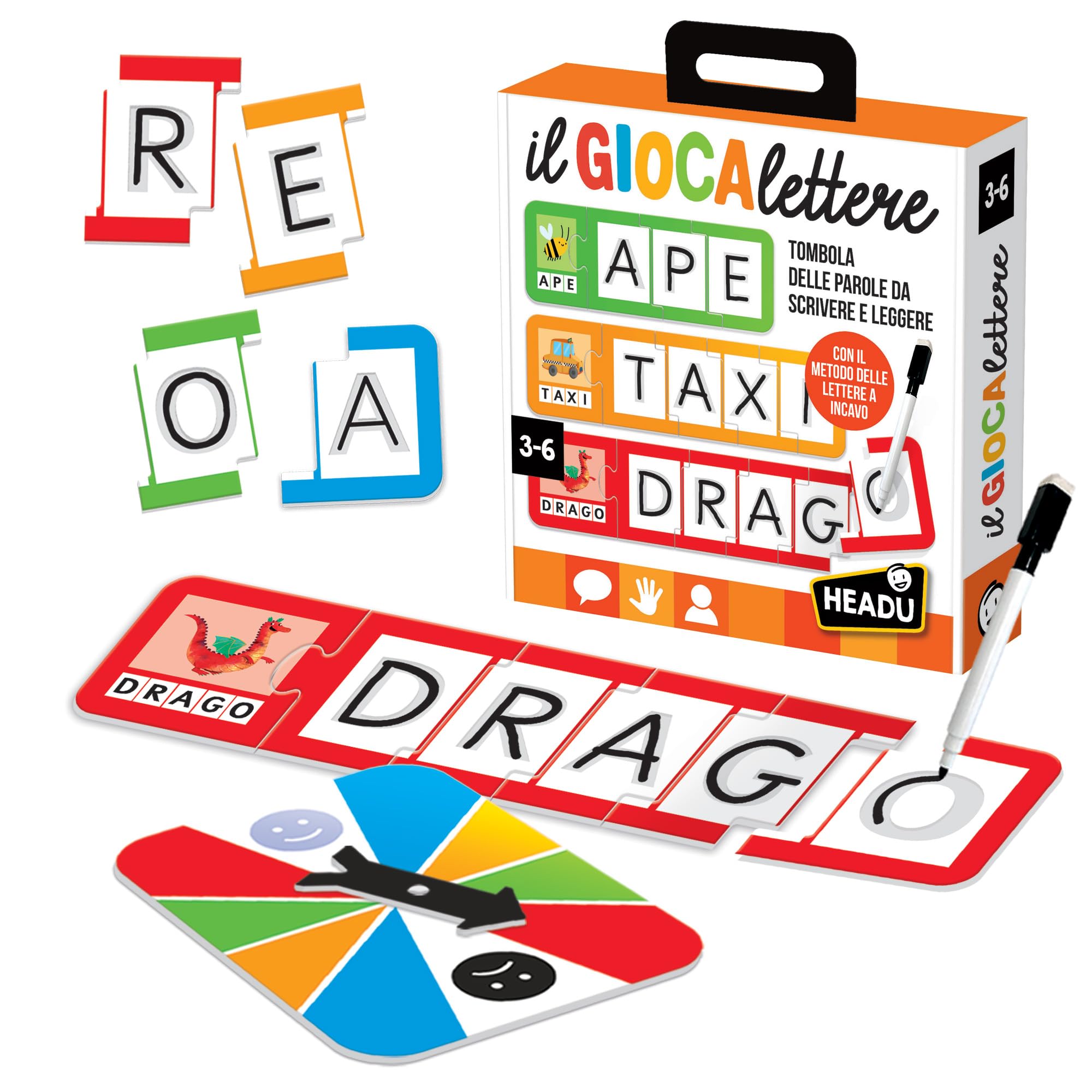 Headu Il Giocalettere tombola parole gioco educativo 3-6 anni