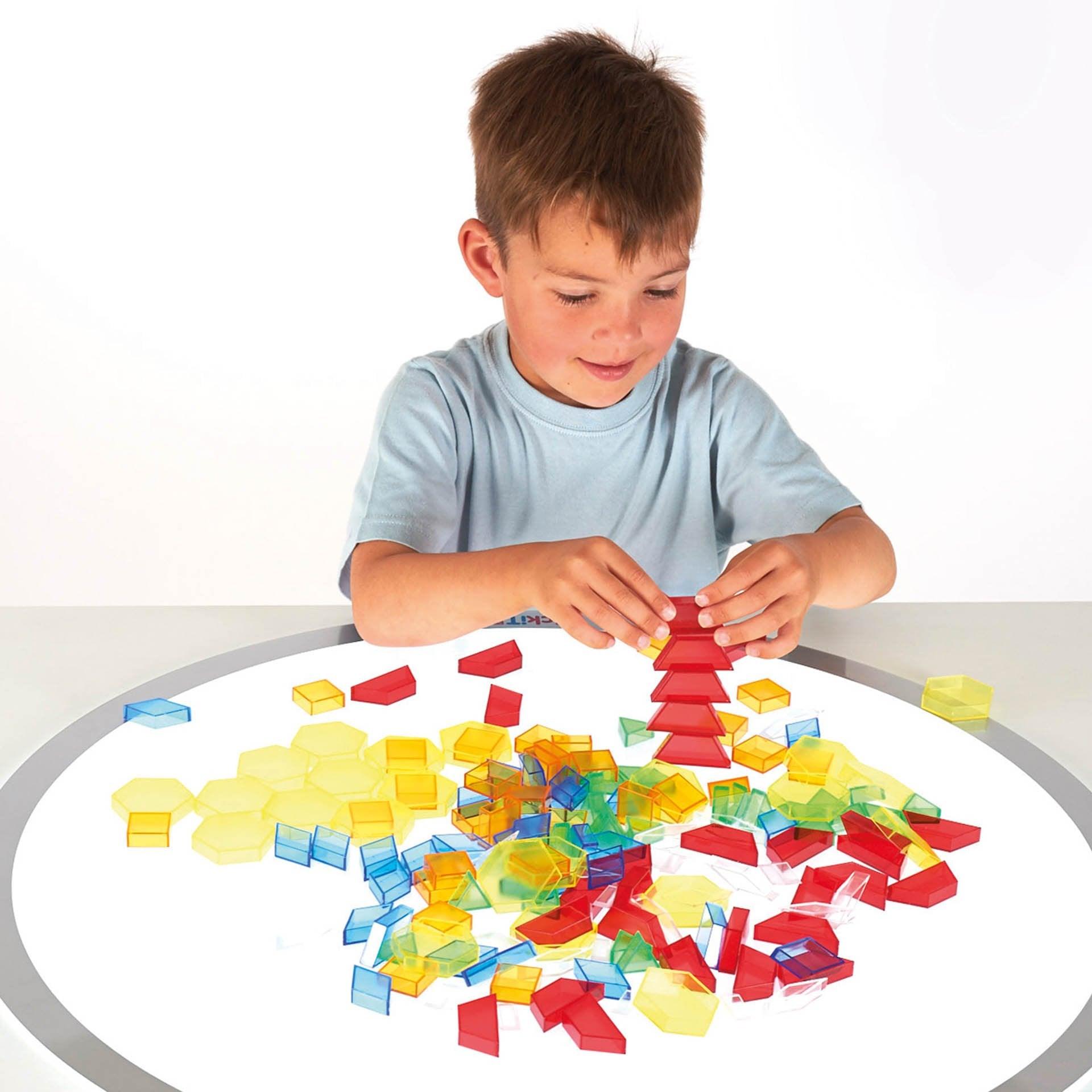 Tickit Translucent Hollow Pattern Blocks traslucidi 180 pezzi luce