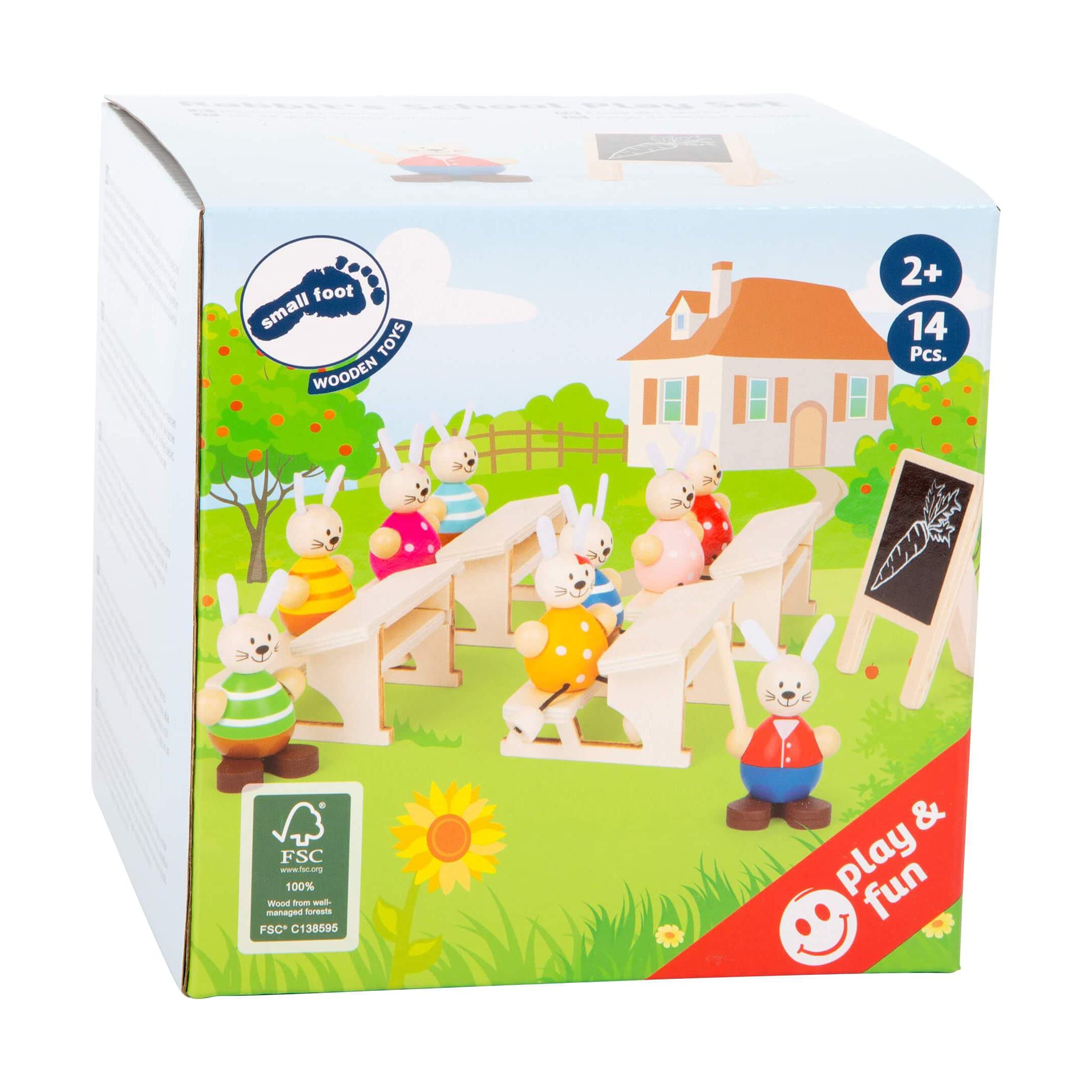 smallfoot Scuola dei Conigli gioco ruolo legno 14 pezzi
