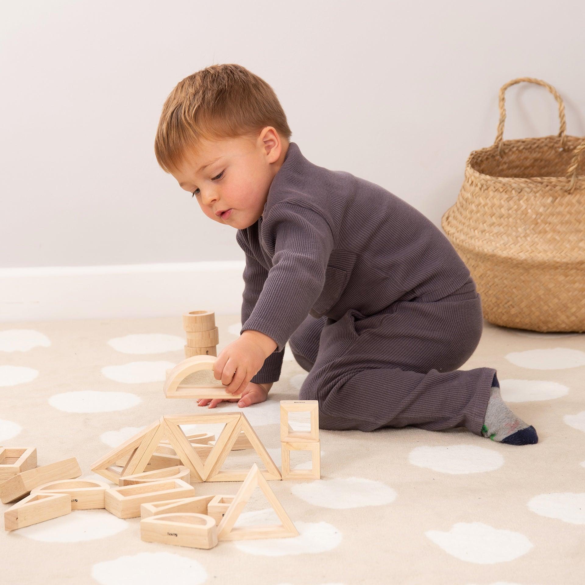 Tickit Mirror Blocks blocchi specchio in legno 24 pezzi 12 mesi