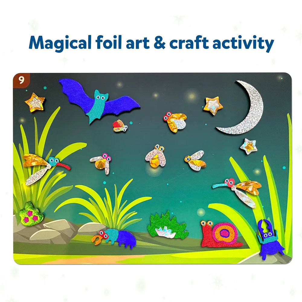 Skillmatics Foil Fun Bugs kit creativo foil insetti 100pz