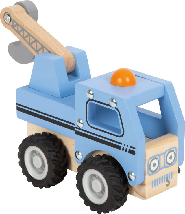 smallfoot 12446 carro attrezzi legno gru 19 cm