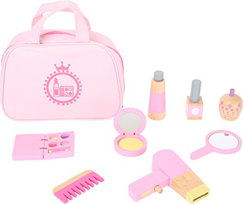 smallfoot 10607 borsa trucco legno rosa