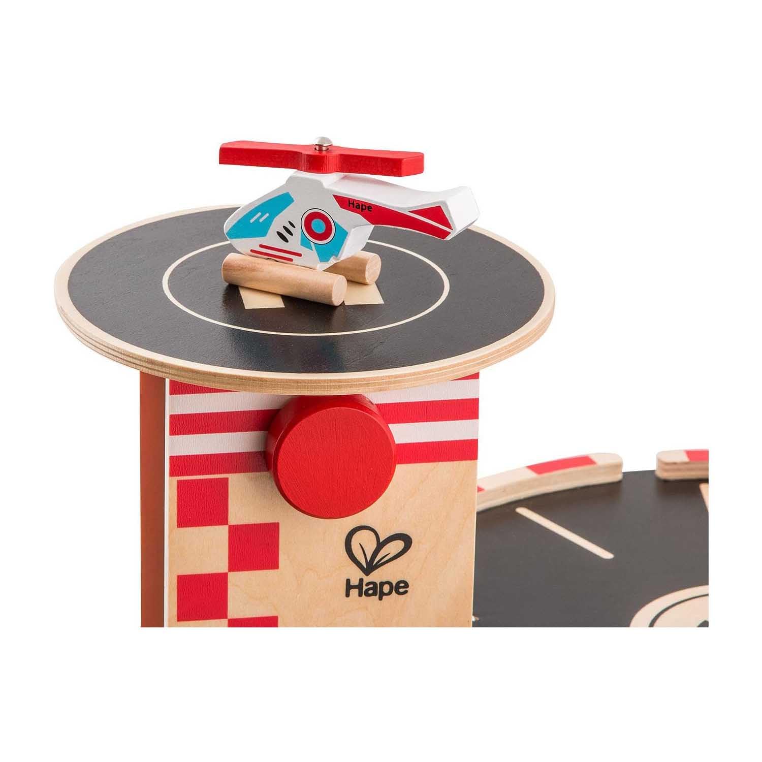 Hape Garage Legno 4 piani rampa auto elicottero