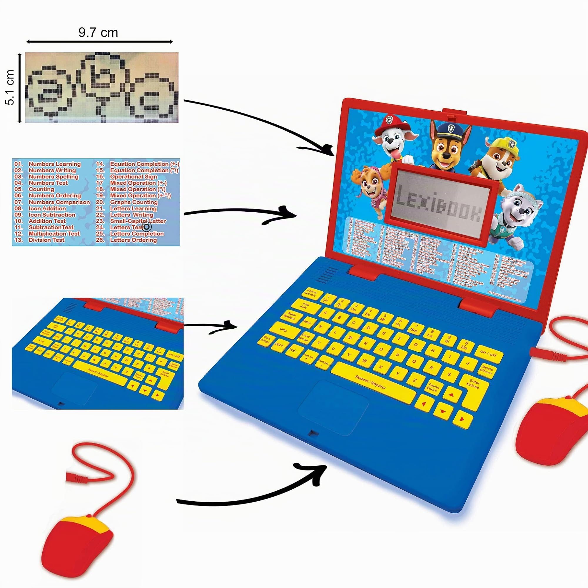 Lexibook Paw Patrol JC598PAZi3 Laptop bilingue 124 attività