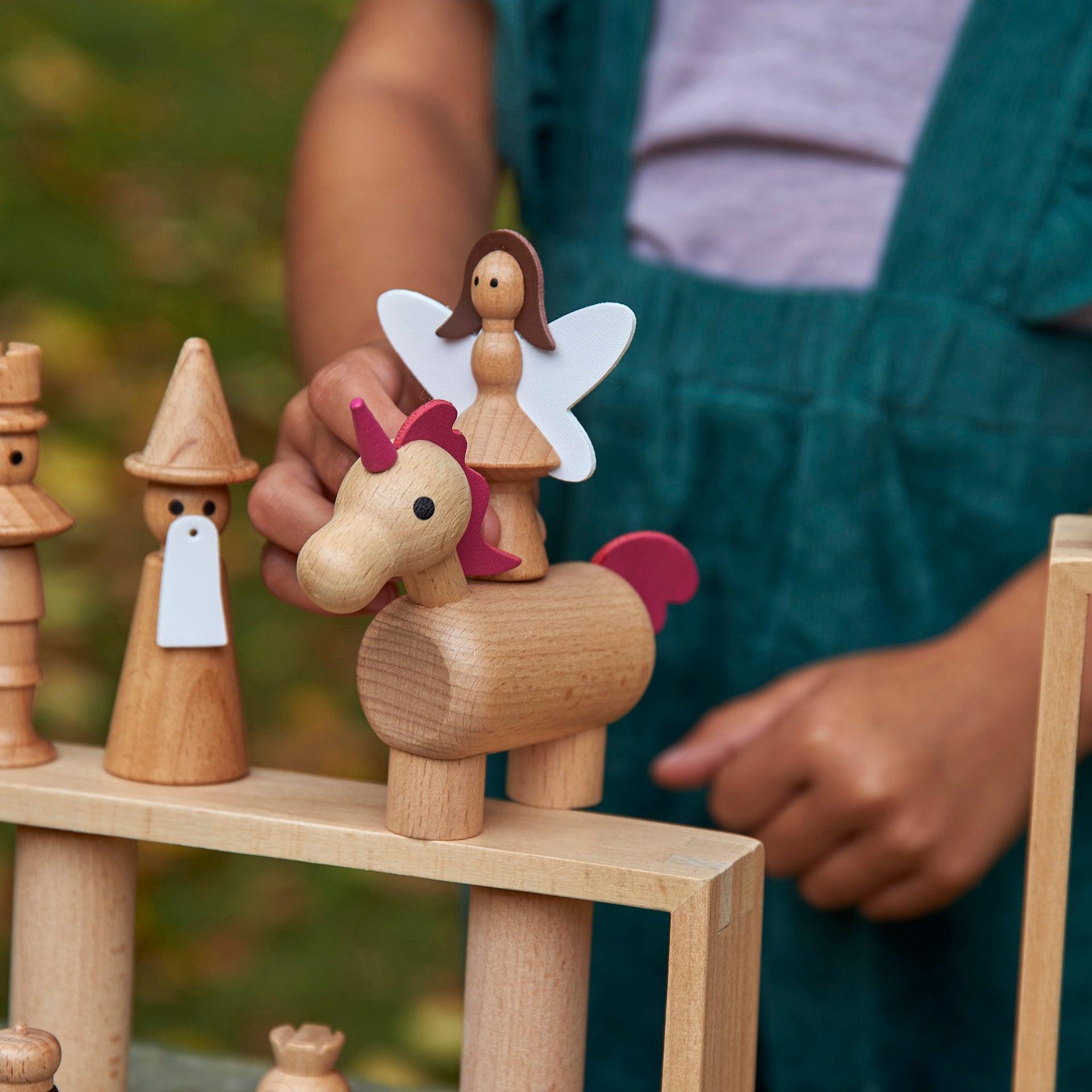tickit Enchanted personaggi fiabe in legno faggio 10 pezzi
