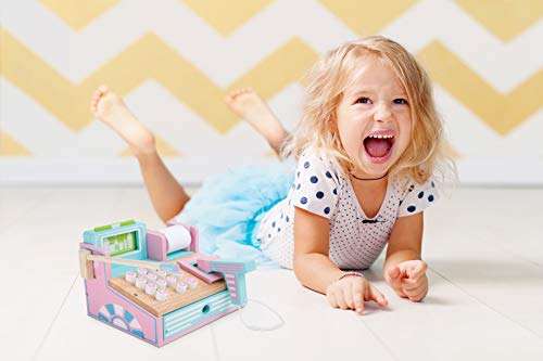smallfoot 3125 cassa negozio giocattolo legno con scanner 3 anni