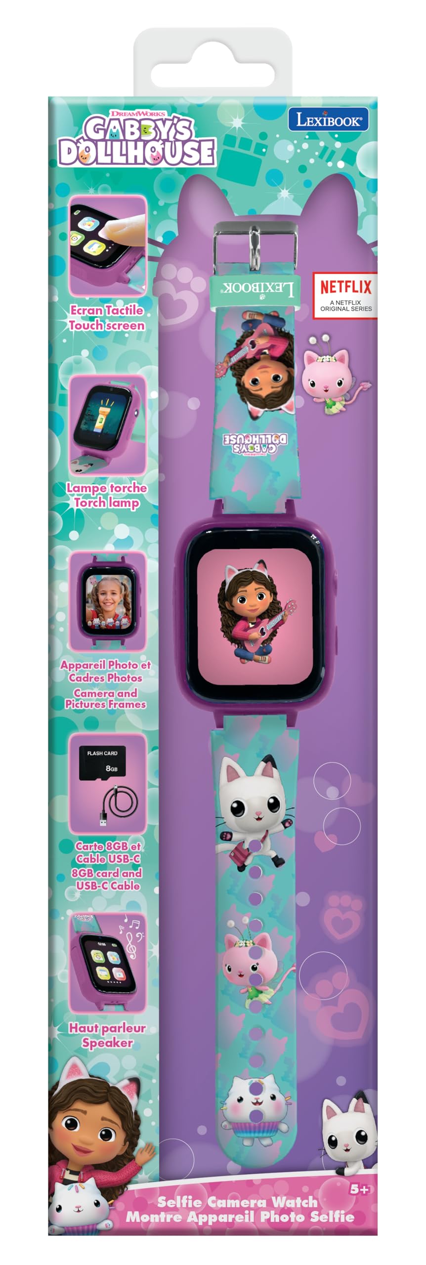 Lexibook Gabby's Dollhouse DMW070GDH orologio bambini rosa