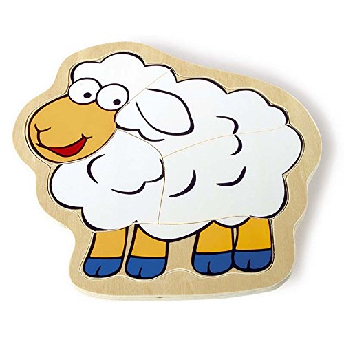 smallfoot 7339 puzzle fattoria scatola legno 4 in 1