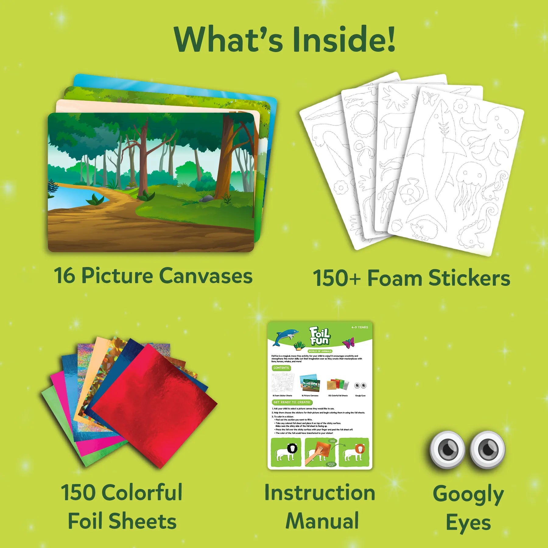 Skillmatics Foil Fun World of Animals kit foil animali