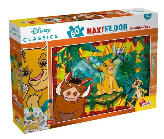 Lisciani Giochi Disney Puzzle Maxi Floor 60 Re Leone puzzle 60 pezzi da colorare
