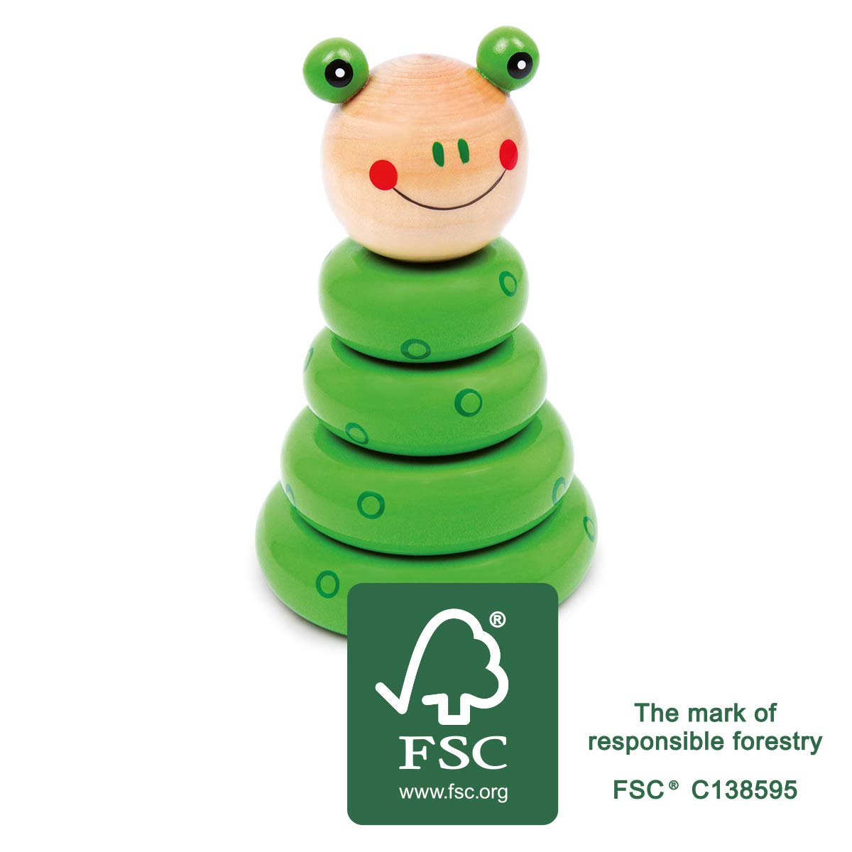 Small Foot rana impilabile legno 5 pezzi FSC