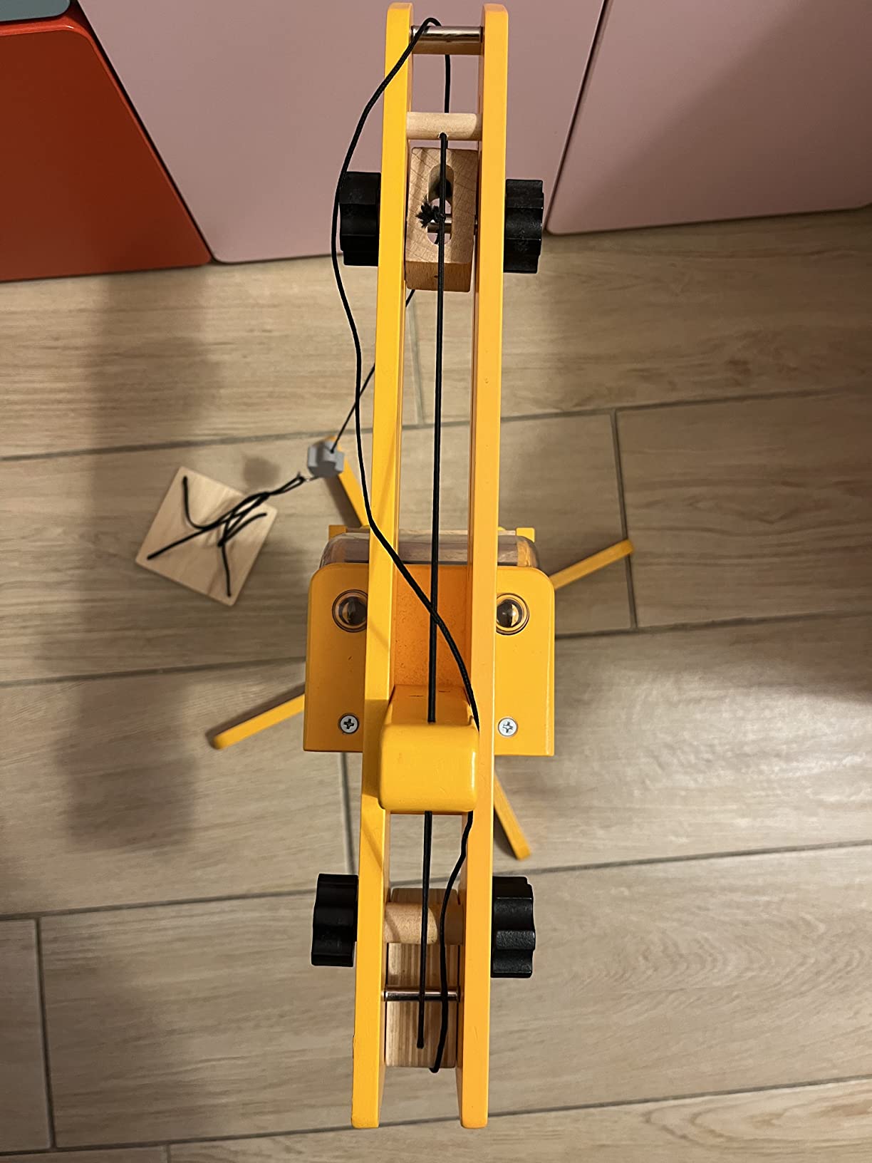 Hape Set Gru cantiere giocattolo mobile in legno