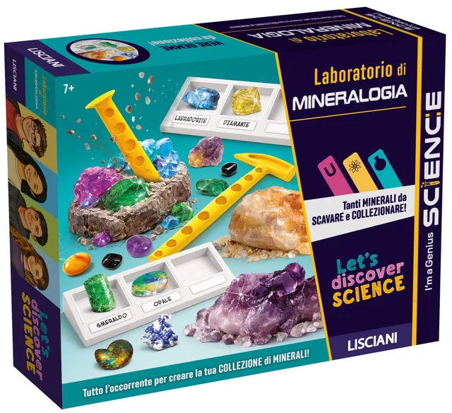 Lisciani I'm a Genius Laboratorio Mineralogia kit gemme