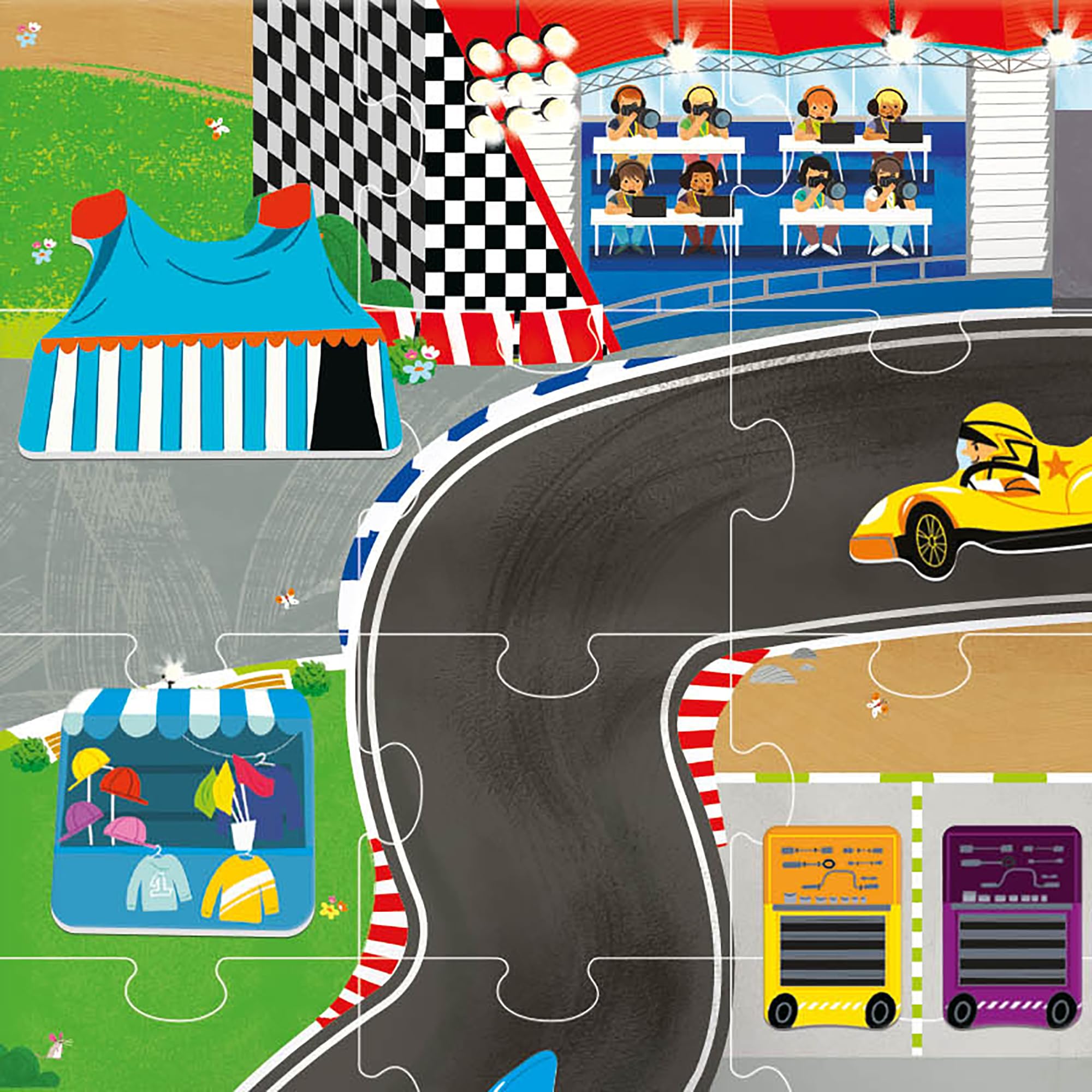 Headu Giant Playset Gran Prix puzzle gigante 42 pezzi 3+ anni