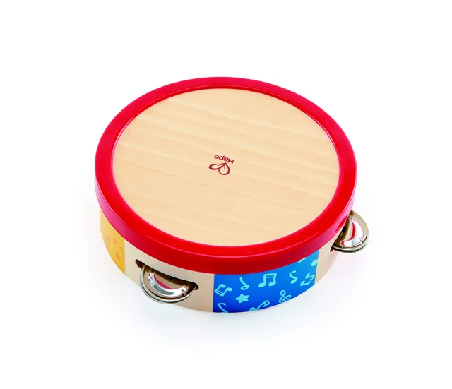Hape Tamburello 2 in 1 Strumento Musicale Legno 12 Mesi