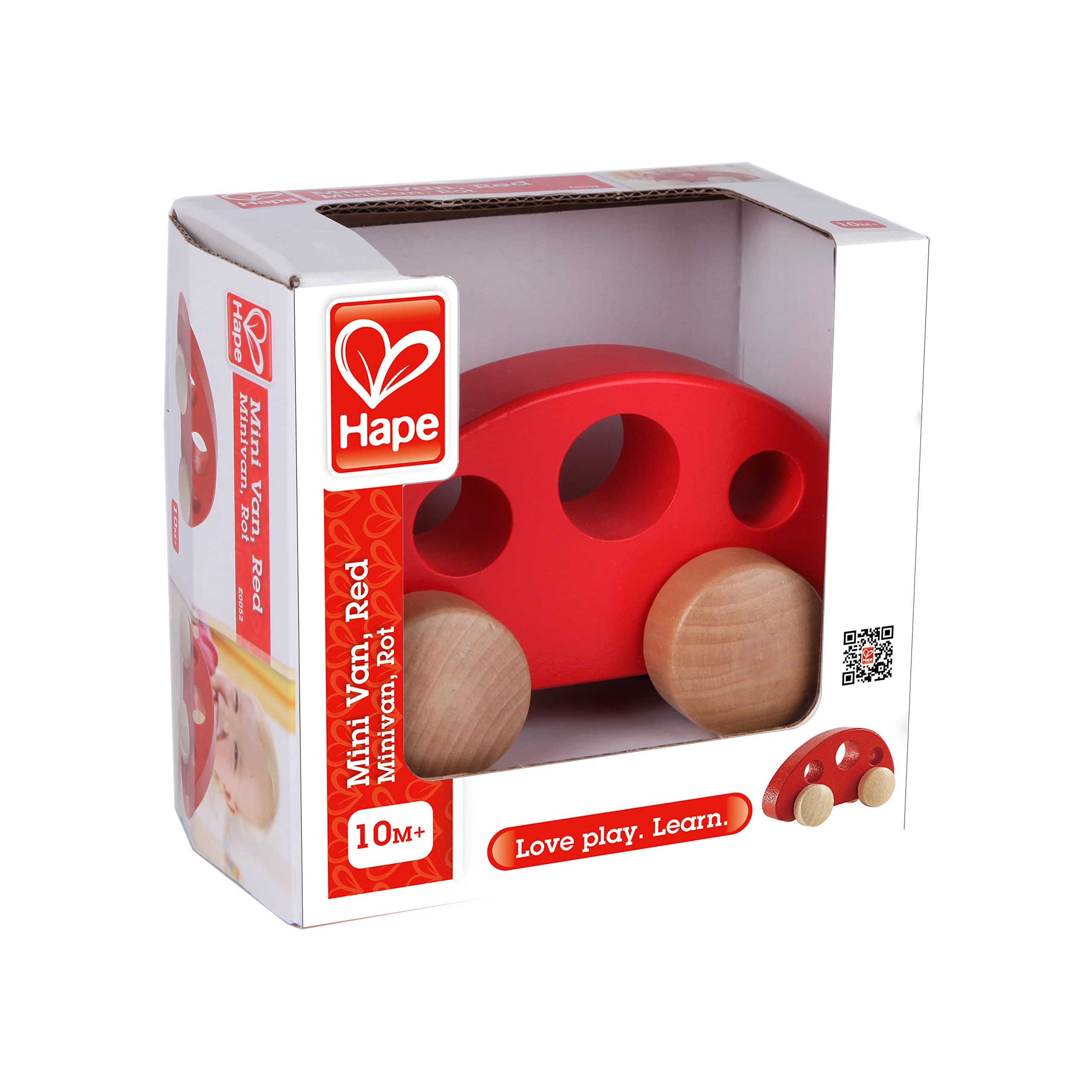 Hape E0052 Mini Furgone Auto Legno Rosso