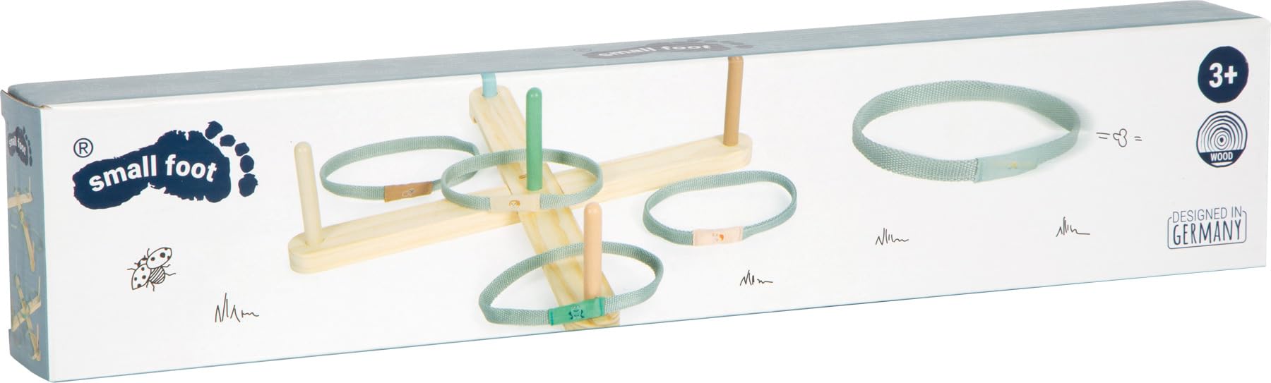 smallfoot Garden Buddies 12647 gioco anelli legno 5 pezzi