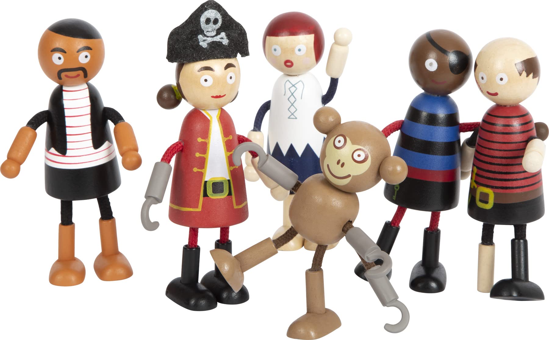 smallfoot bambole pieghevoli pirata set 6 pezzi classico