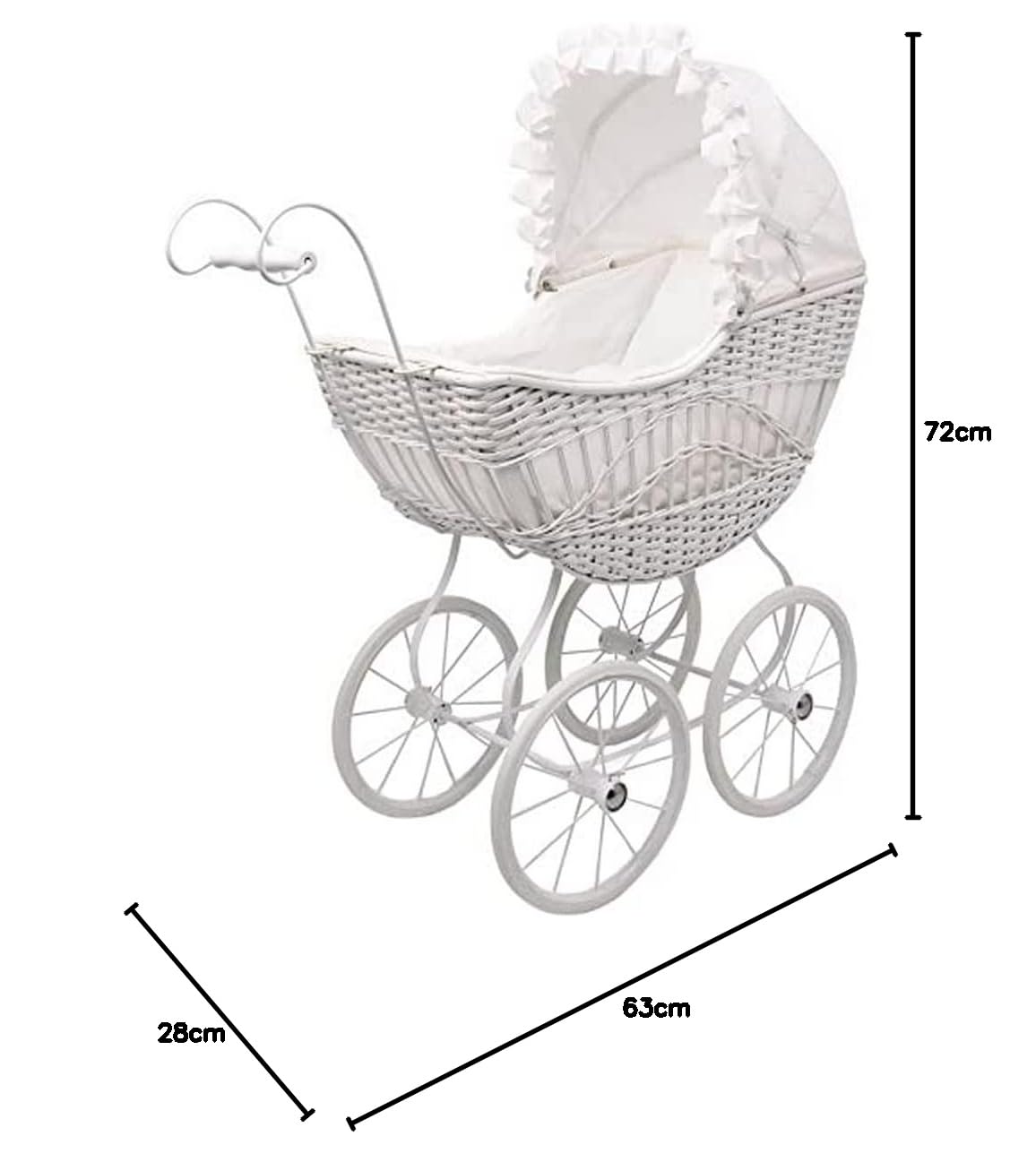 smallfoot Evelin 8770 carrozzina bambole bianca elegante
