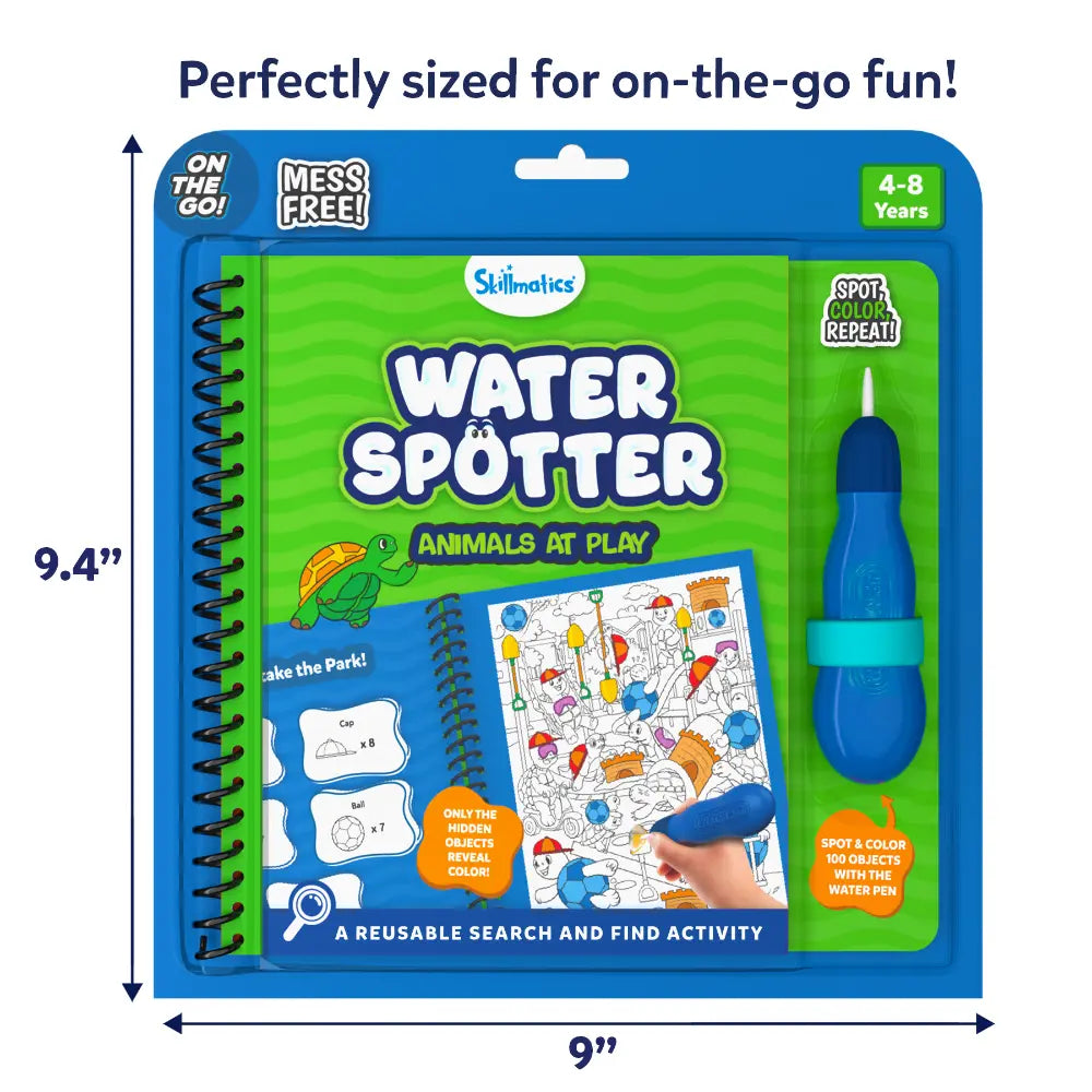 Skillmatics Water Spotter Animals at Play libro acqua 4-8 anni