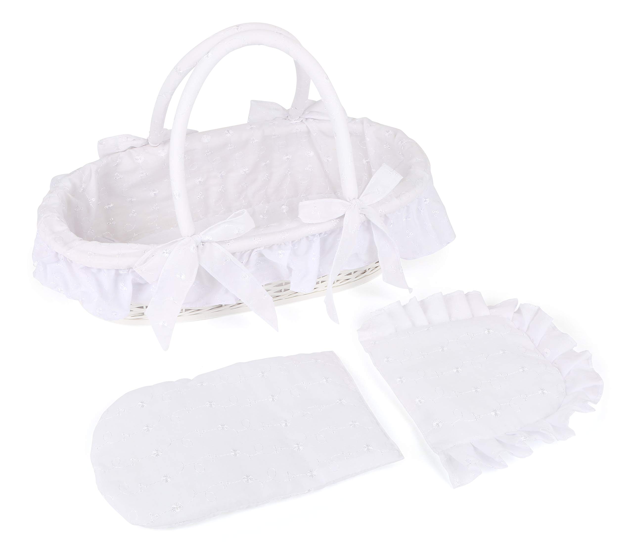 smallfoot 11416 cestino bambole con cuscino e coperta