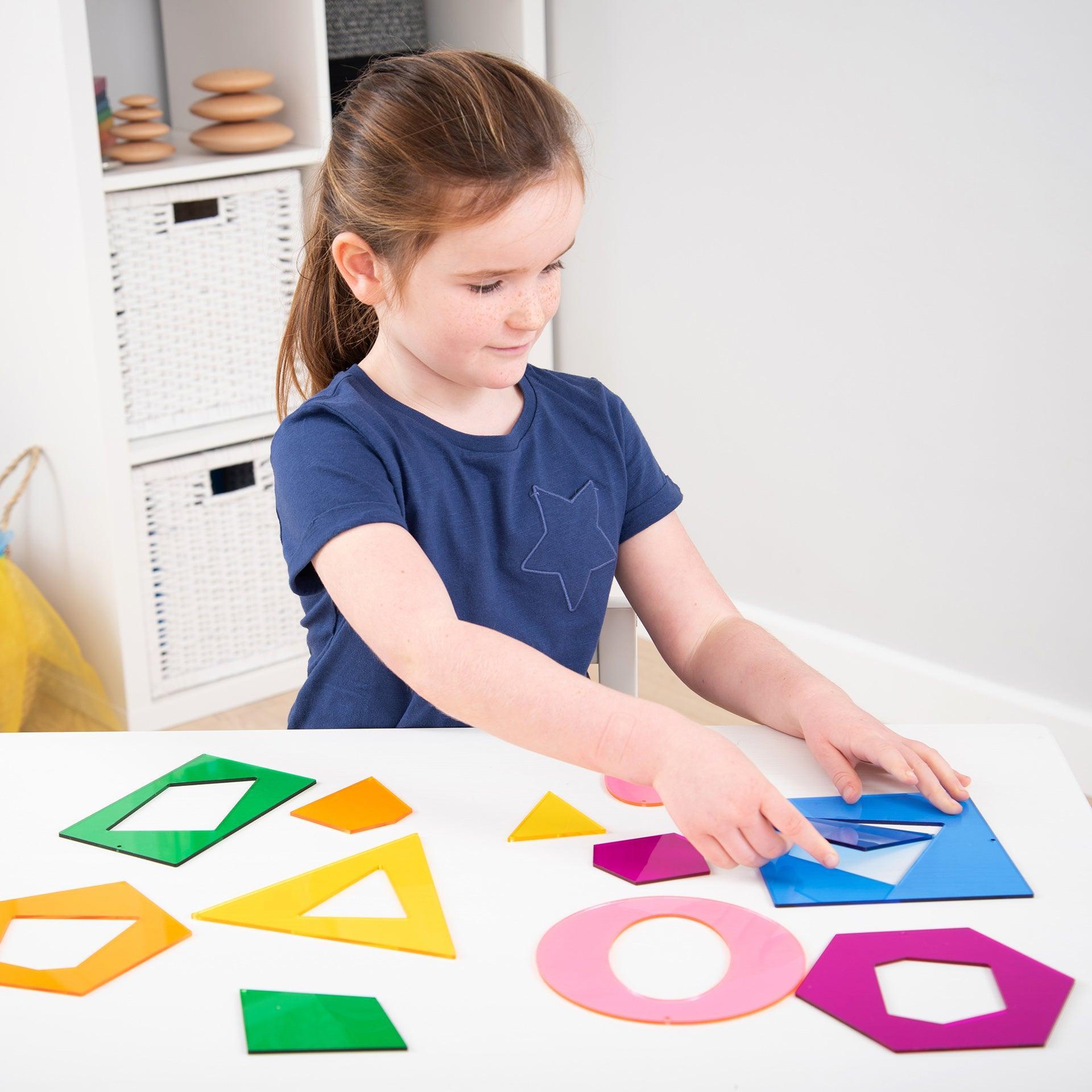 Tickit Jumbo Shapes forme geometriche traslucide 12 pz