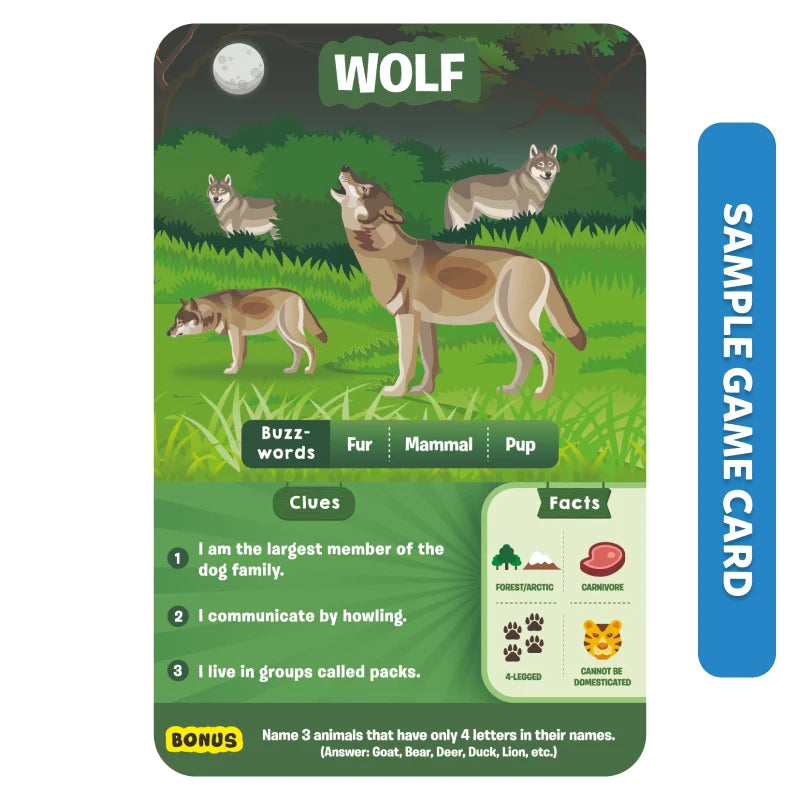 Skillmatics Guess in 10 Animal Planet gioco carte animali