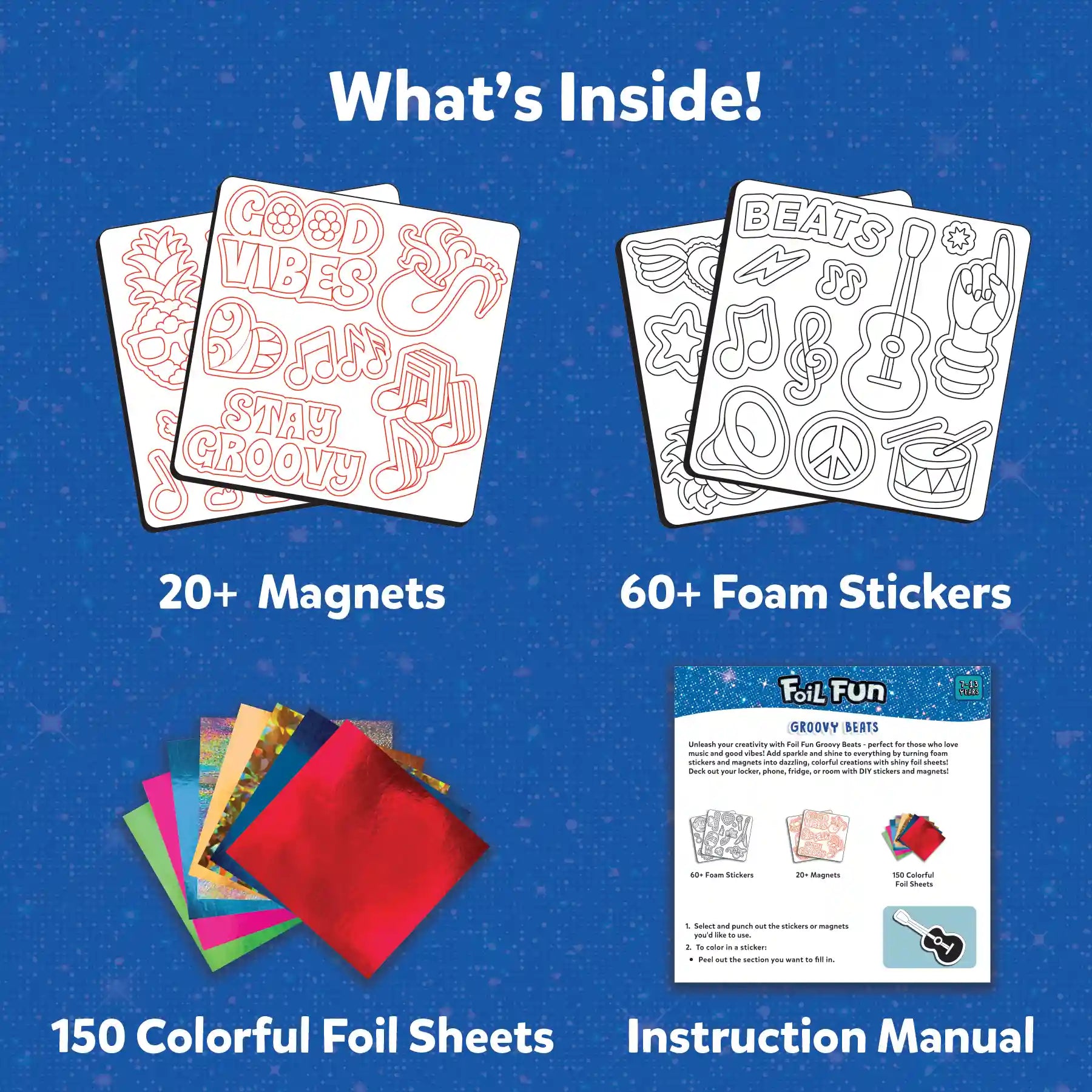 Skillmatics Foil Fun Groovy Beats kit foil magnetico musica