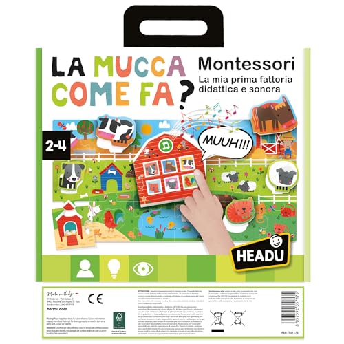 Headu La Mucca Come Fa IT57175 puzzle fattoria sonora 2-4 anni