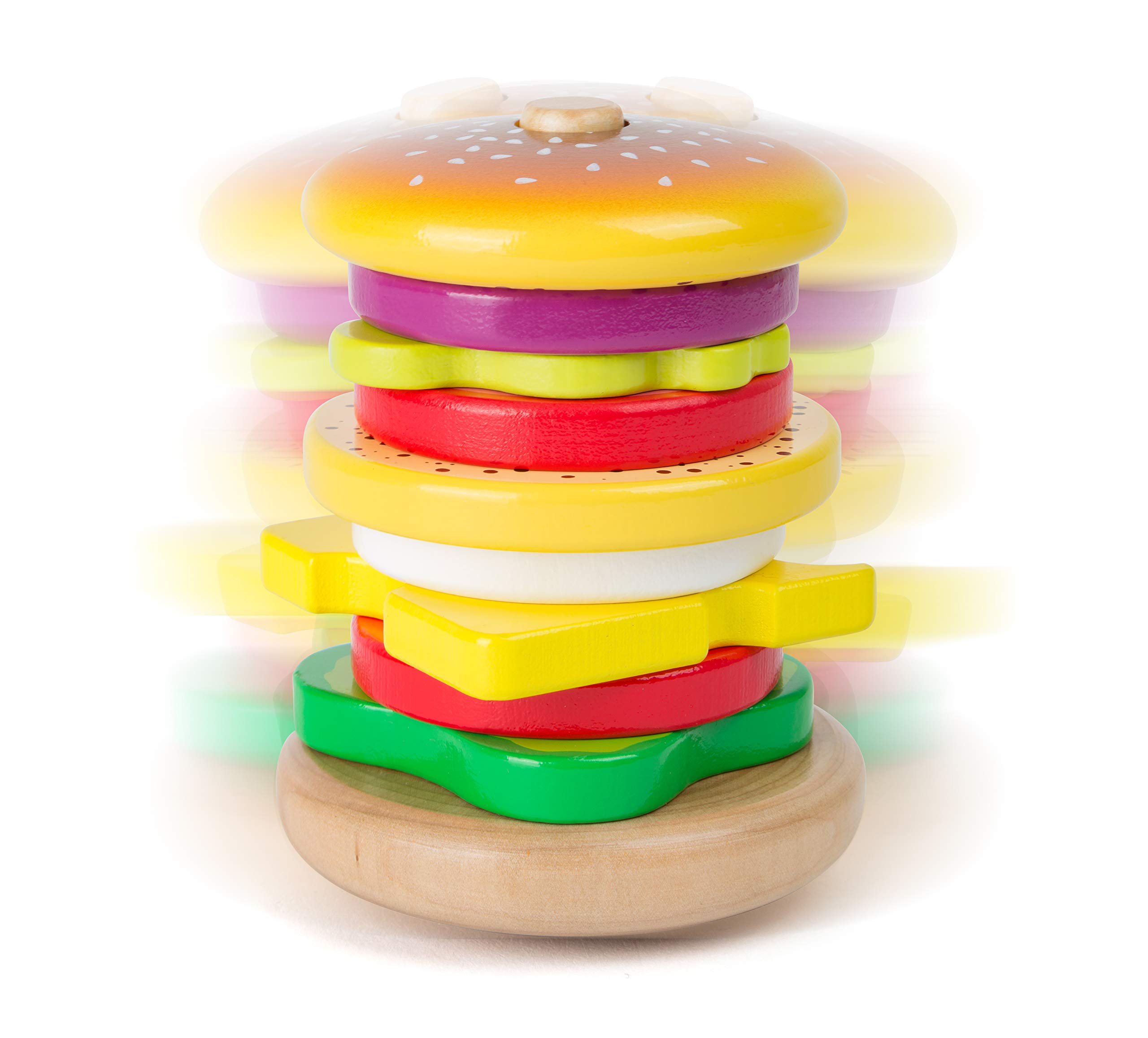 smallfoot 11062 hamburger legno gioco cucina impilabile 9 pezzi