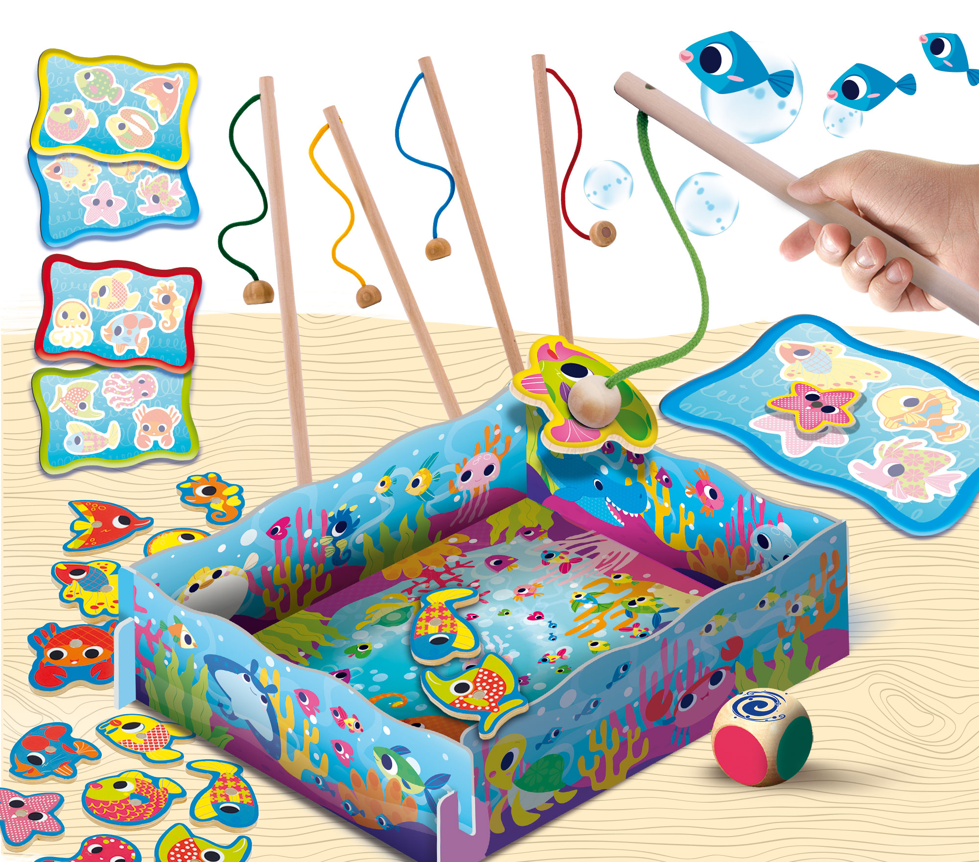 Lisciani Montessori Baby Magnetic Fish Fun pesca magnetica legno