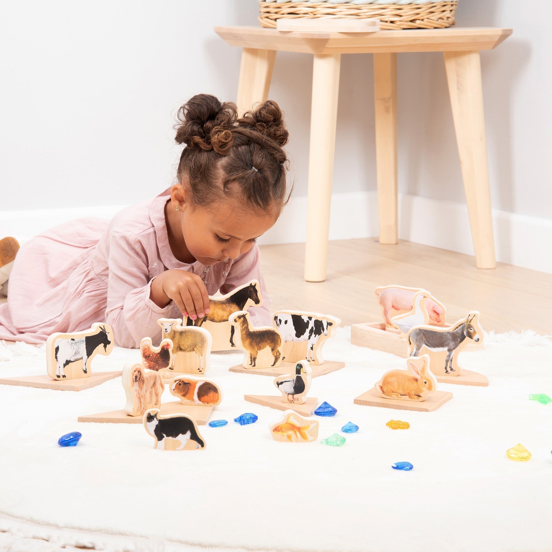 Tickit Wooden Domestic blocchi animali 15 pezzi