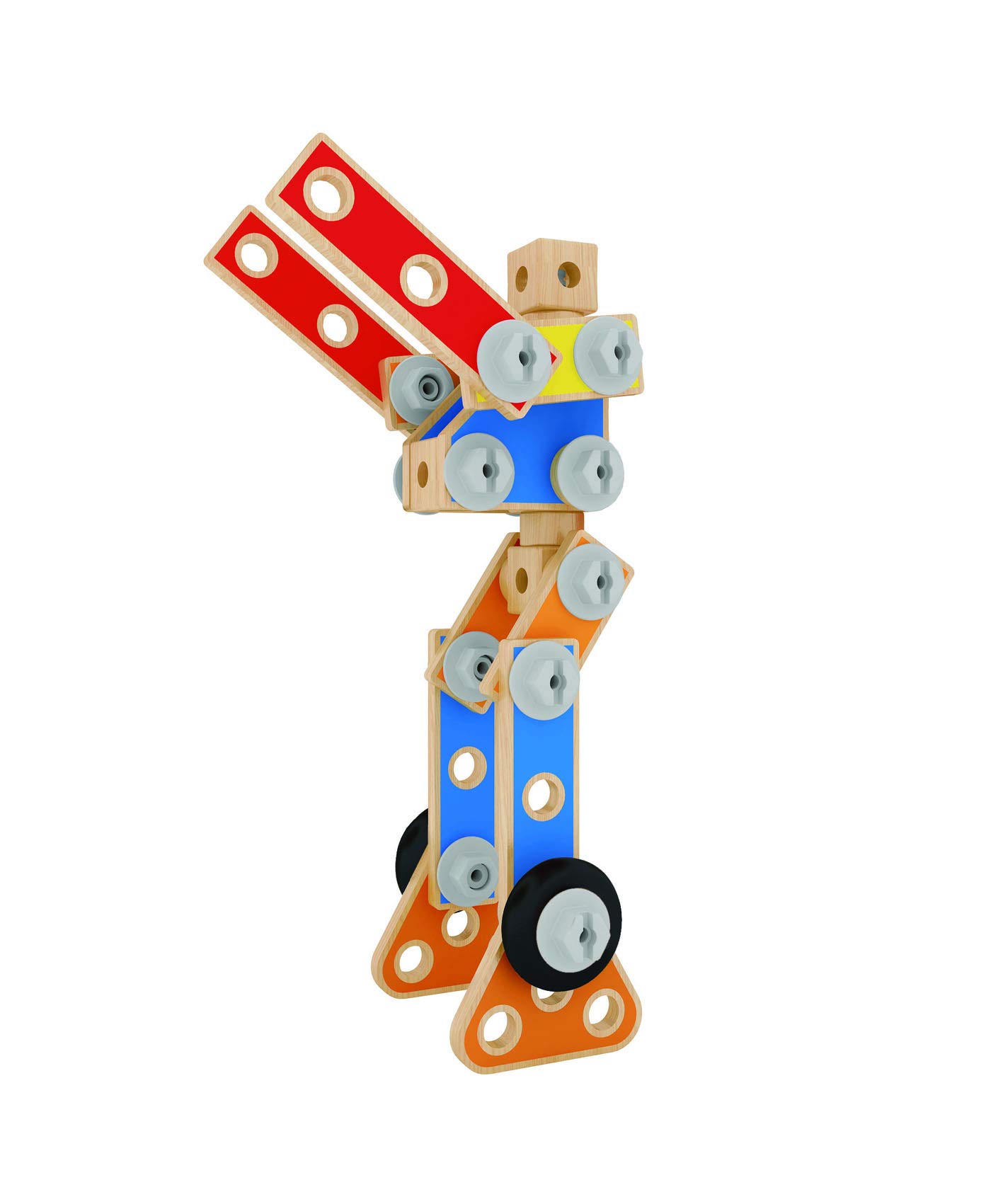 Hape E3081 set costruzioni legno avanzato 62 pezzi