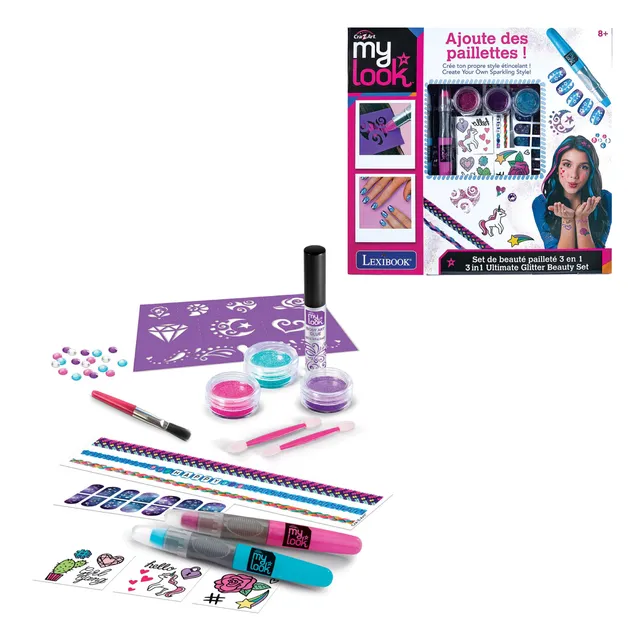 Lexibook CRSS18 set bellezza 3 in 1 blu rosa viola