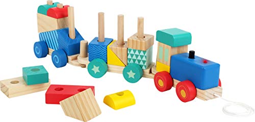 smallfoot 11128 treno legno a incastro multicolore