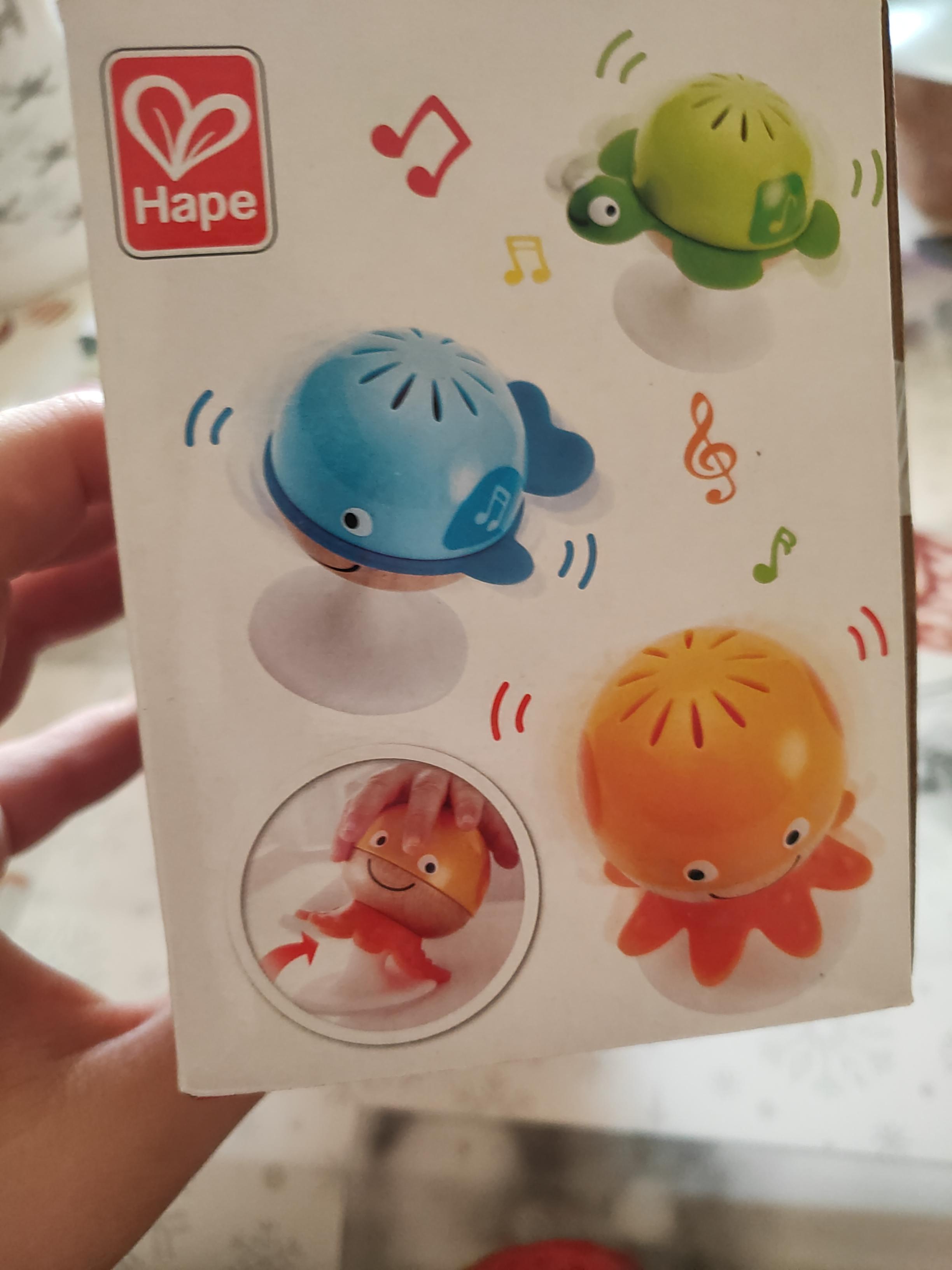 Hape Sempre in Piedi sonagli animali marini 3 pz con ventosa