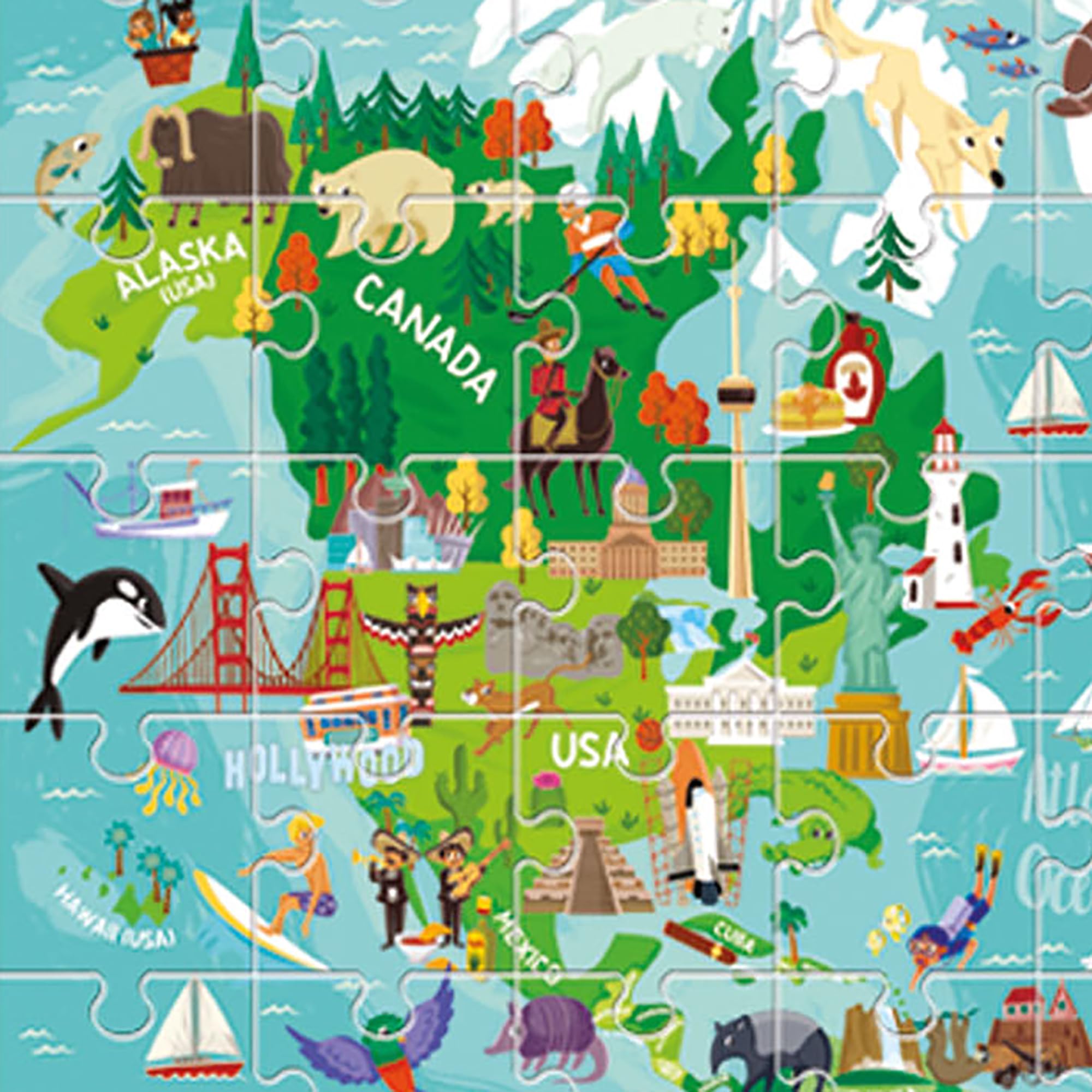 Headu World Tour MU26258 puzzle mondo 108 pezzi