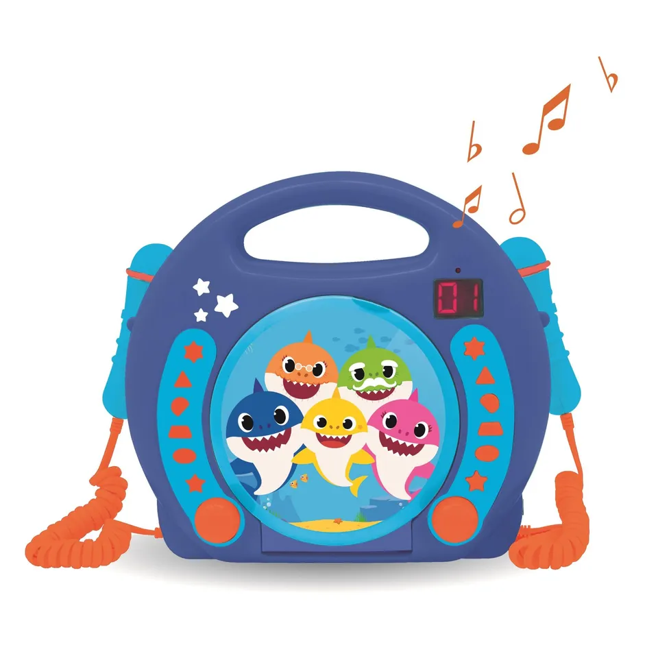 Lexibook Baby Shark RCDK100BS lettore CD karaoke