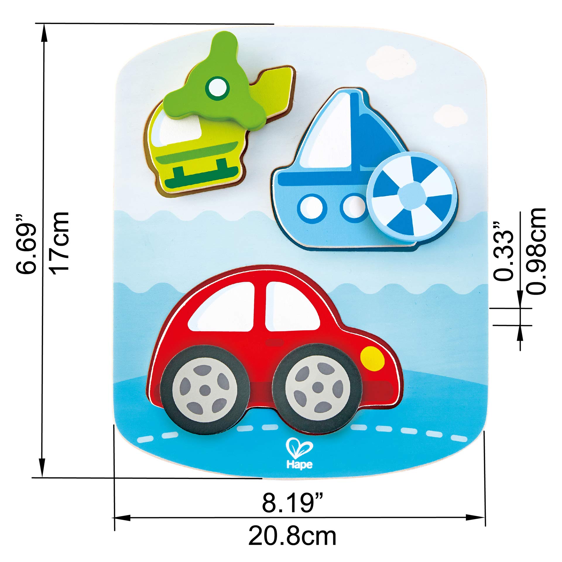 Hape E1607 puzzle legno bambini incastri colori 18 mesi
