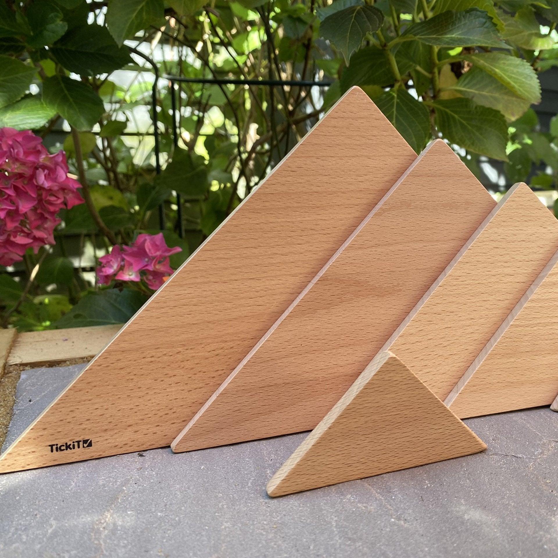 Tickit Natural Architect pannelli triangolari legno 6 pezzi faggio